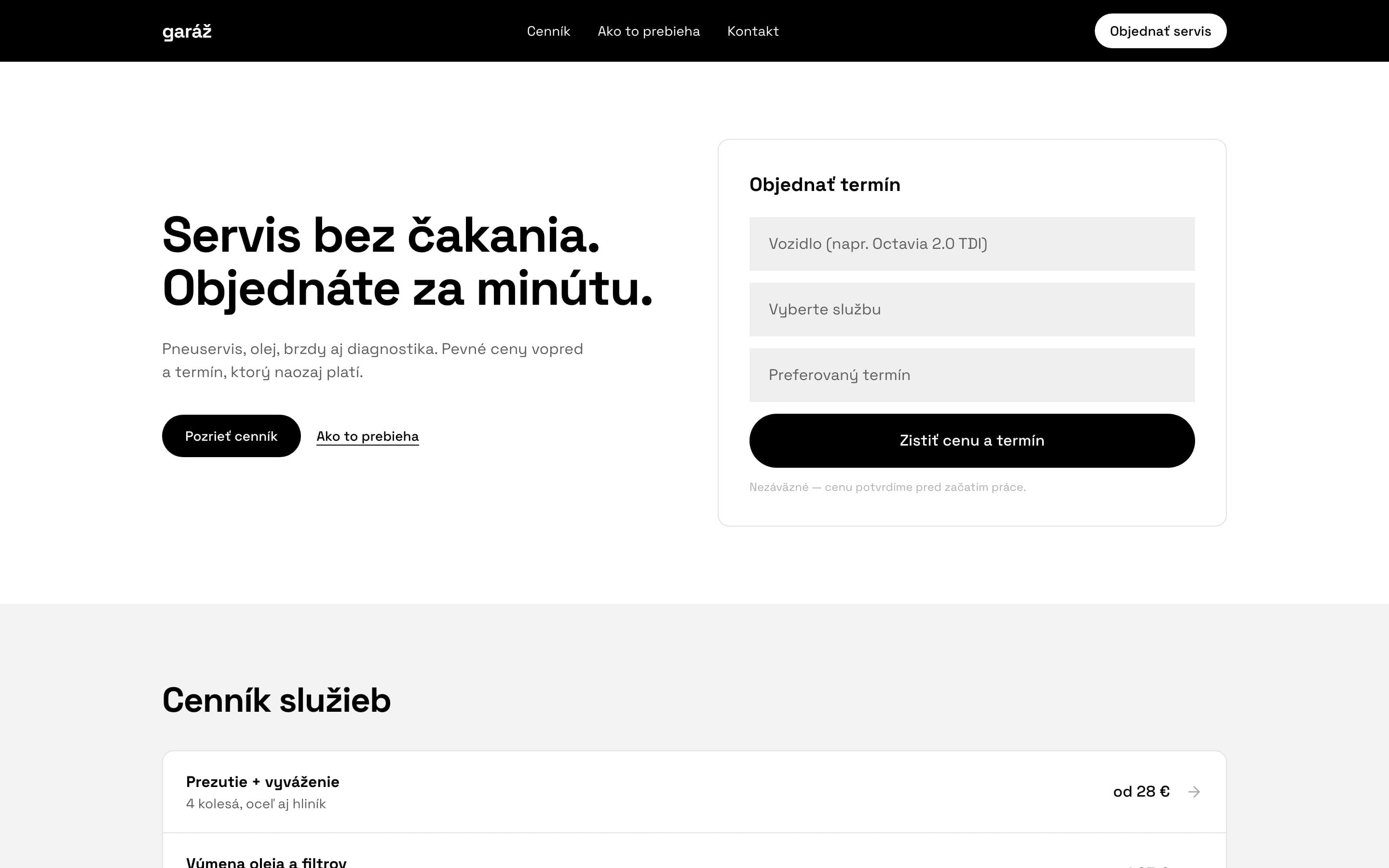 Náhľad predlohy Garáž