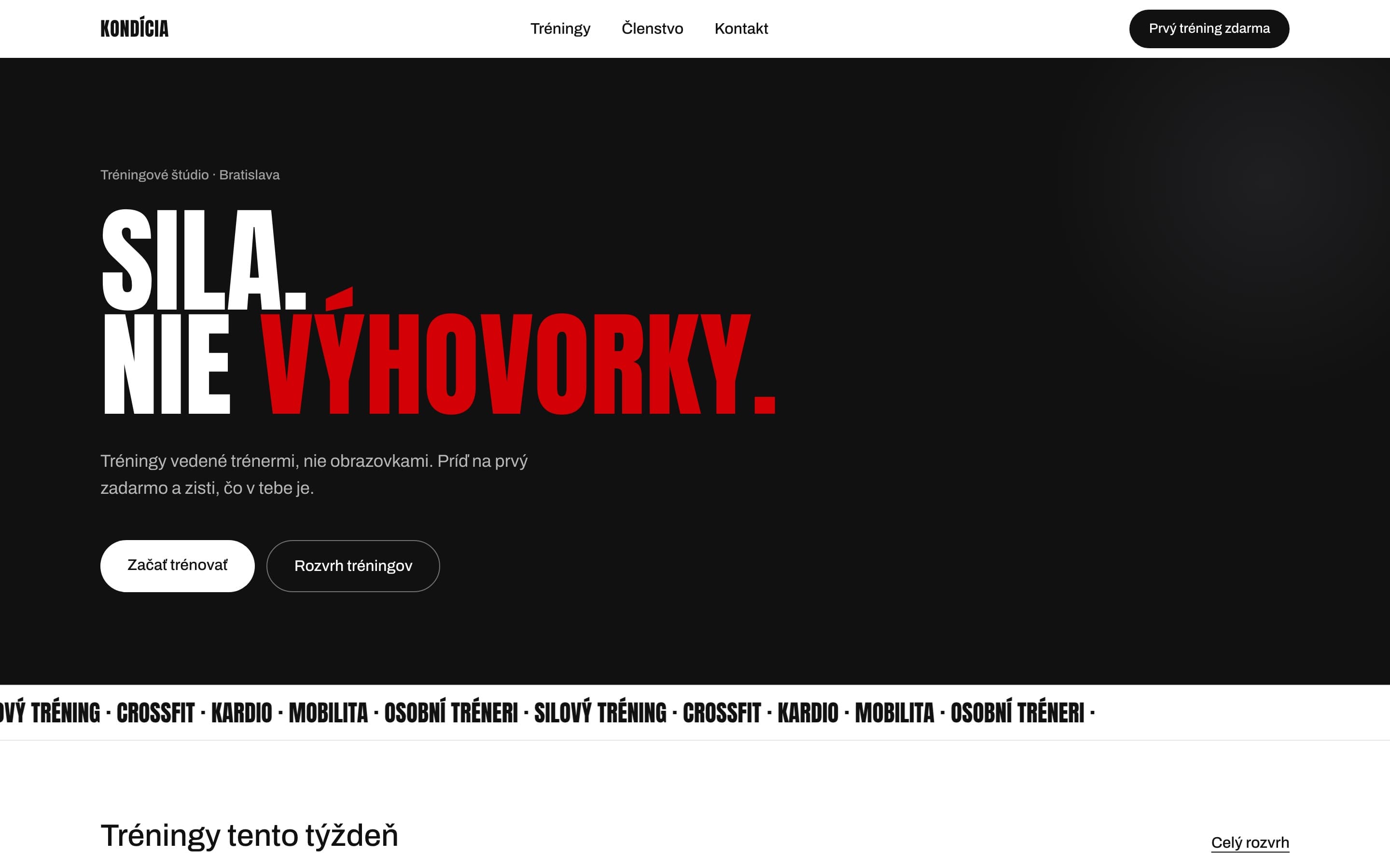Náhľad predlohy Kondícia